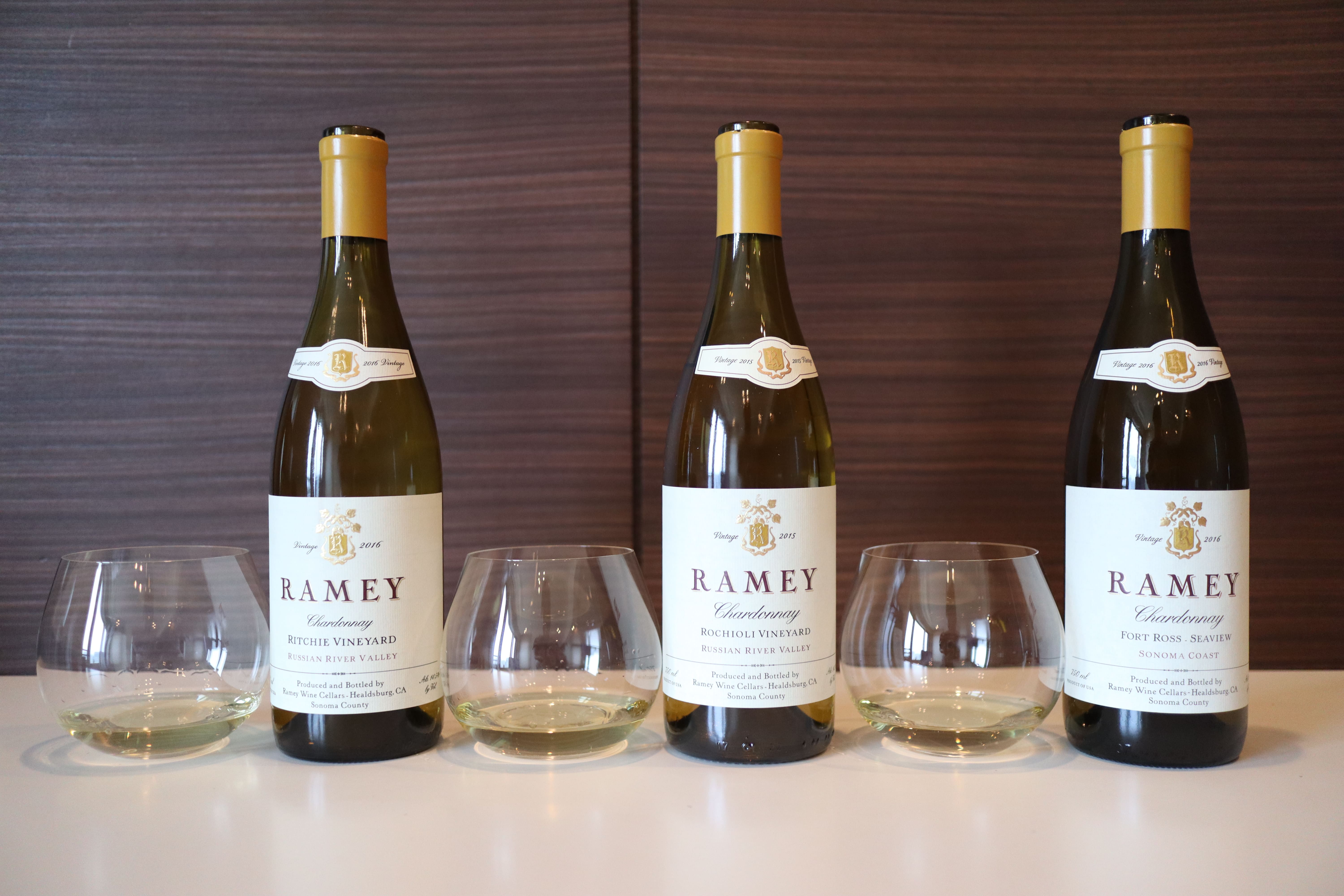 Ramey Chardonnay Ritchie Vineyard vs Rochioli Vineyard vs Fort Ross-Seaview