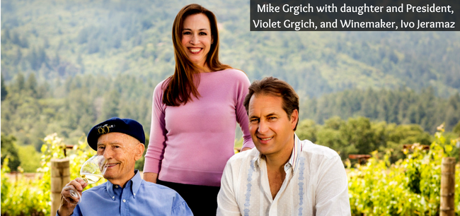 Mike Grgich with Violet Grgich and Ivo