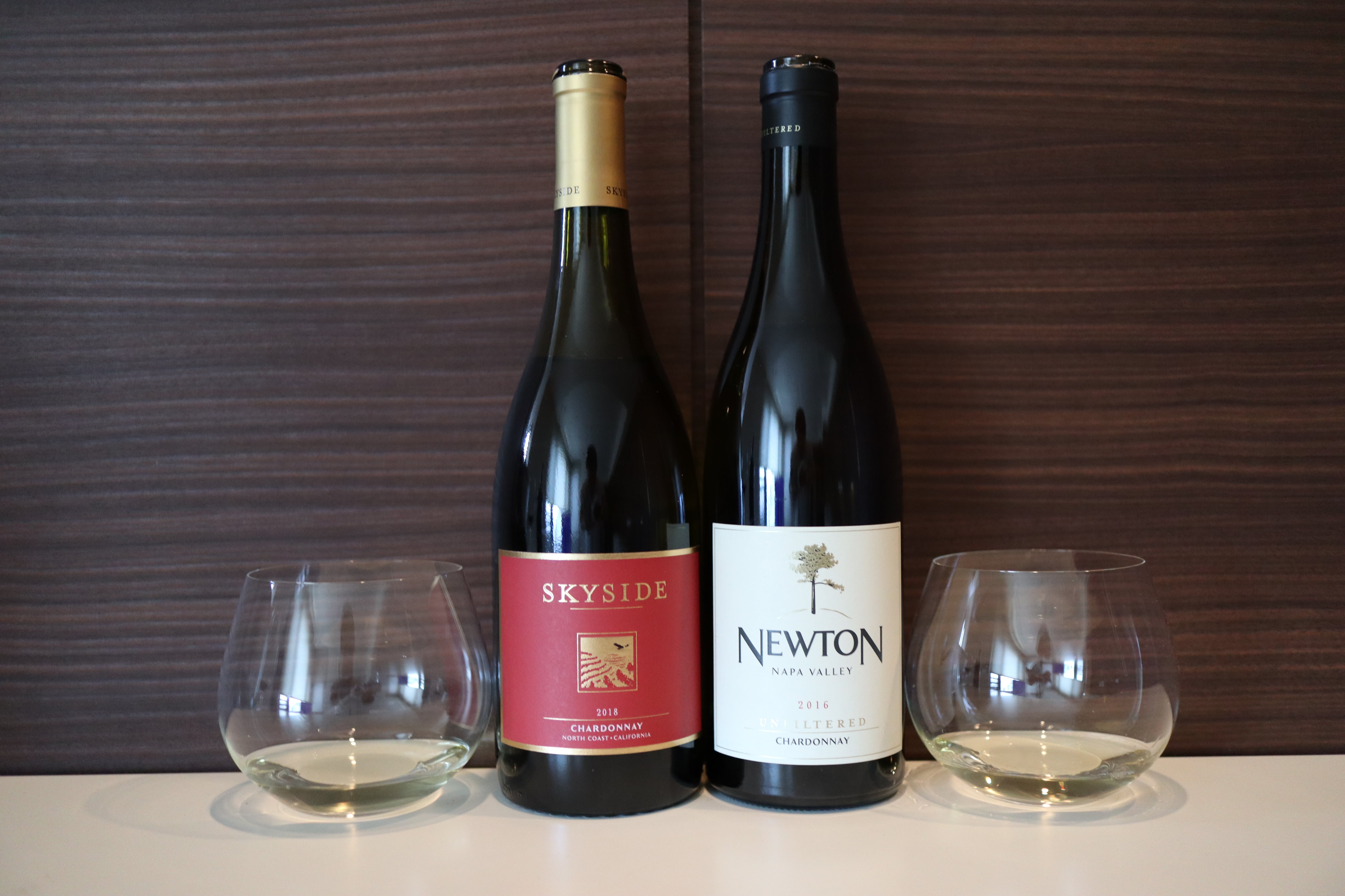 Newton Vineyard Skyside Chardonnay 2018 vs Unfiltered Chardonnay 2016